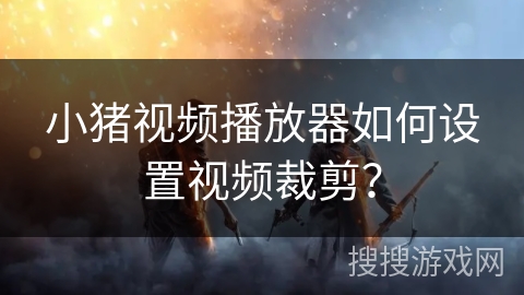 小猪视频播放器如何设置视频裁剪？