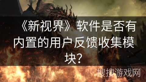 《新视界》软件是否有内置的用户反馈收集模块？