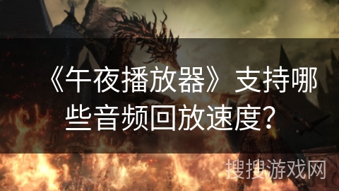 《午夜播放器》支持哪些音频回放速度？