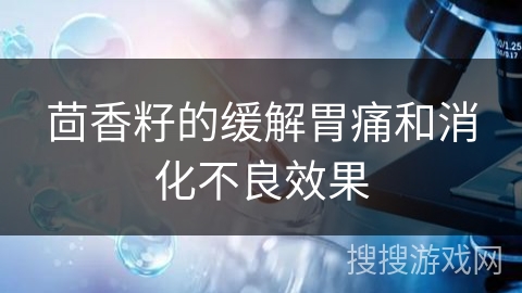 茴香籽的缓解胃痛和消化不良效果