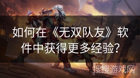 如何在《无双队友》软件中获得更多经验？