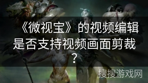 《微视宝》的视频编辑是否支持视频画面剪裁？