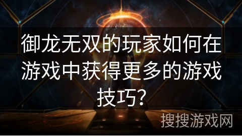 御龙无双的玩家如何在游戏中获得更多的游戏技巧? 御龙无双的玩家如何在游戏中获得更多的游戏技巧?