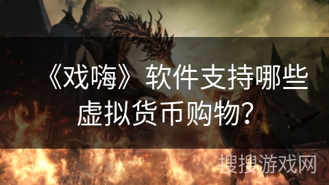 《戏嗨》软件支持哪些虚拟货币购物？