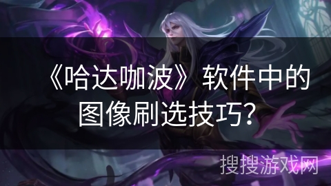 《哈达咖波》软件中的图像刷选技巧？