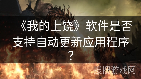 《我的上饶》软件是否支持自动更新应用程序？