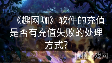 《趣网咖》软件的充值是否有充值失败的处理方式? 《趣网咖》软件的充值是否有充值失败的处理方式?