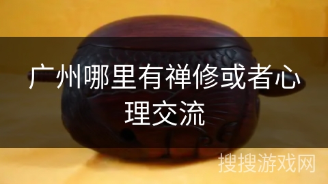 广州哪里有禅修或者心理交流