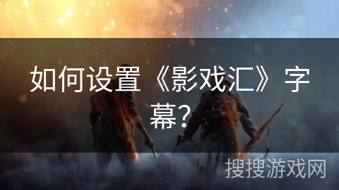 如何设置《影戏汇》字幕? 如何设置《影戏汇》字幕?