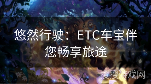 悠然行驶：ETC车宝伴您畅享旅途