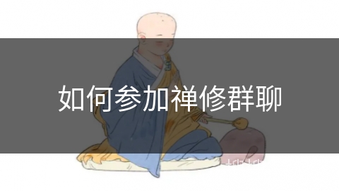 如何参加禅修群聊