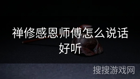 禅修感恩师傅怎么说话好听
