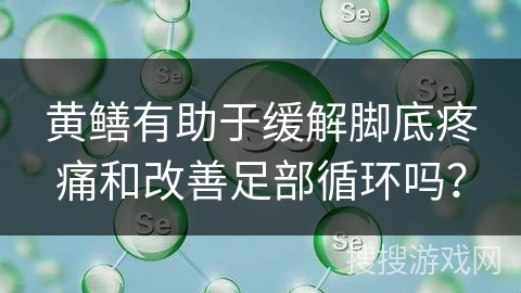 黄鳝有助于缓解脚底疼痛和改善足部循环吗？