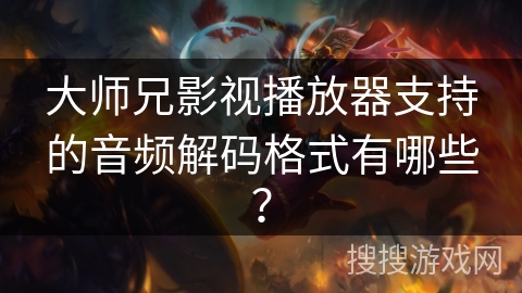 大师兄影视播放器支持的音频解码格式有哪些？