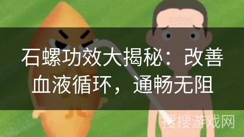 石螺功效大揭秘：改善血液循环，通畅无阻