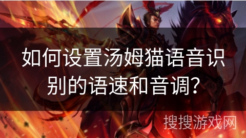 如何设置汤姆猫语音识别的语速和音调？