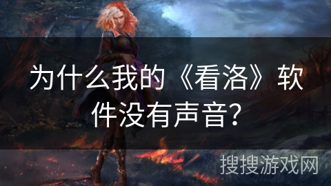 为什么我的《看洛》软件没有声音？