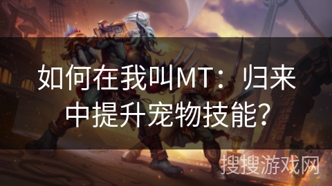 如何在我叫MT：归来中提升宠物技能？