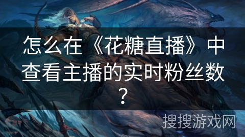怎么在《花糖直播》中查看主播的实时粉丝数？