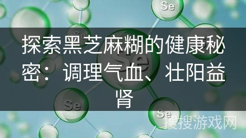 探索黑芝麻糊的健康秘密：调理气血、壮阳益肾