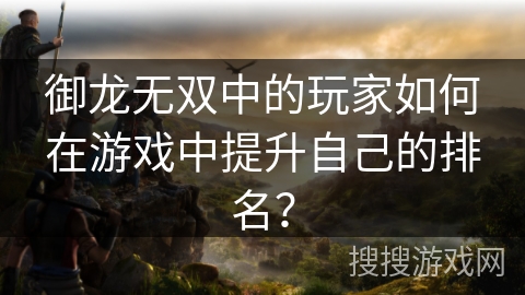 御龙无双中的玩家如何在游戏中提升自己的排名？