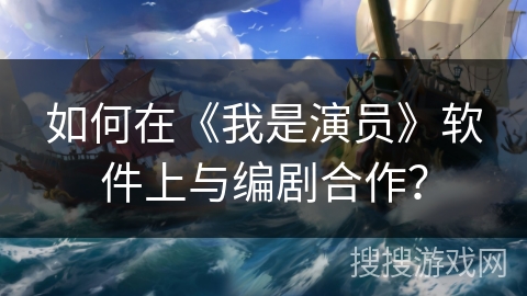 如何在《我是演员》软件上与编剧合作？