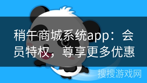 稍午商城系统app：会员特权，尊享更多优惠