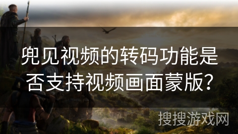 兜见视频的转码功能是否支持视频画面蒙版？