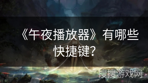 《午夜播放器》有哪些快捷键？