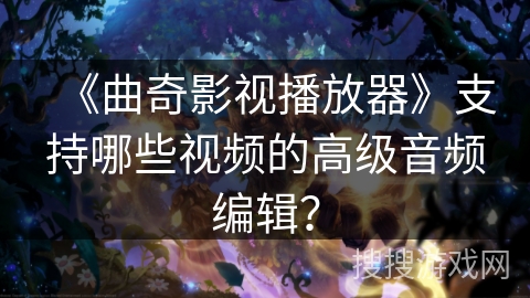 《曲奇影视播放器》支持哪些视频的高级音频编辑？