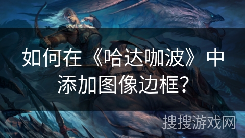 如何在《哈达咖波》中添加图像边框？