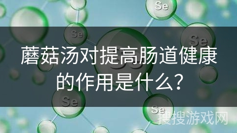 蘑菇汤对提高肠道健康的作用是什么？