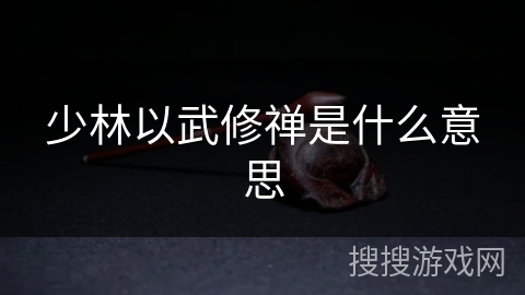 少林以武修禅是什么意思 少林以武修禅是什么意思