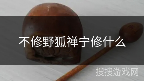 不修野狐禅宁修什么