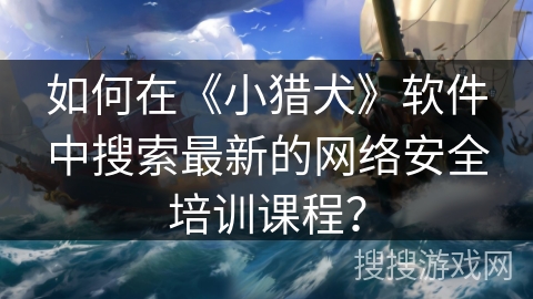 如何在《小猎犬》软件中搜索最新的网络安全培训课程? 如何在《小猎犬》软件中搜索最新的网络安全培训课程?