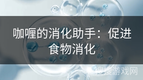 咖喱的消化助手：促进食物消化
