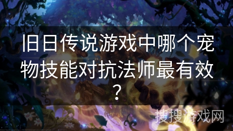 旧日传说游戏中哪个宠物技能对抗法师最有效？