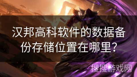汉邦高科软件的数据备份存储位置在哪里？