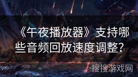 《午夜播放器》支持哪些音频回放速度调整？