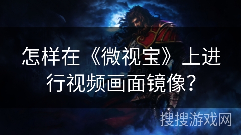 怎样在《微视宝》上进行视频画面镜像？