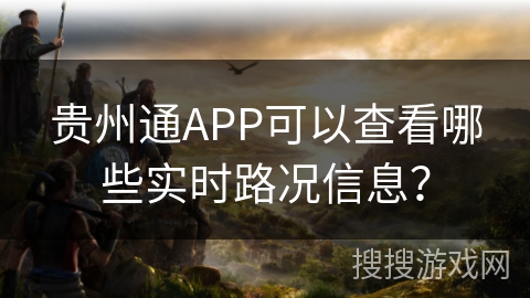 贵州通APP可以查看哪些实时路况信息？