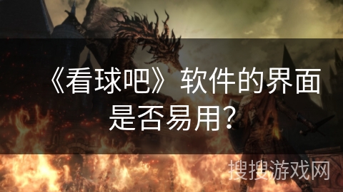 《看球吧》软件的界面是否易用？