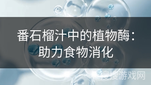 番石榴汁中的植物酶：助力食物消化
