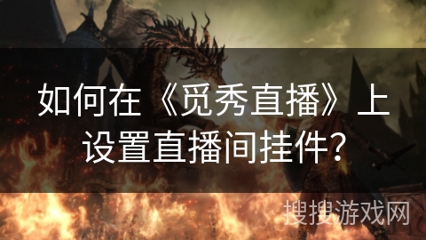 如何在《觅秀直播》上设置直播间挂件？