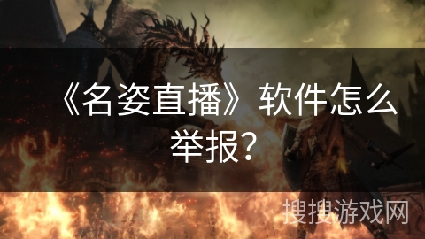 《名姿直播》软件怎么举报? 《名姿直播》软件怎么举报?