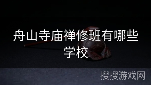 舟山寺庙禅修班有哪些学校