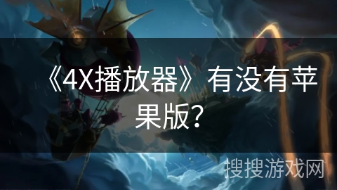 《4X播放器》有没有苹果版？
