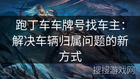 跑丁车车牌号找车主：解决车辆归属问题的新方式
