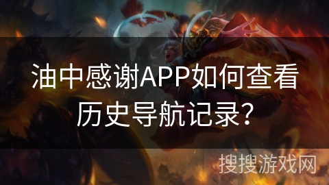 油中感谢APP如何查看历史导航记录？