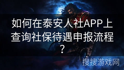 如何在泰安人社APP上查询社保待遇申报流程？